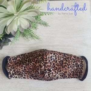 1 Only Available BROWN LEOPARD FABRIC MASK